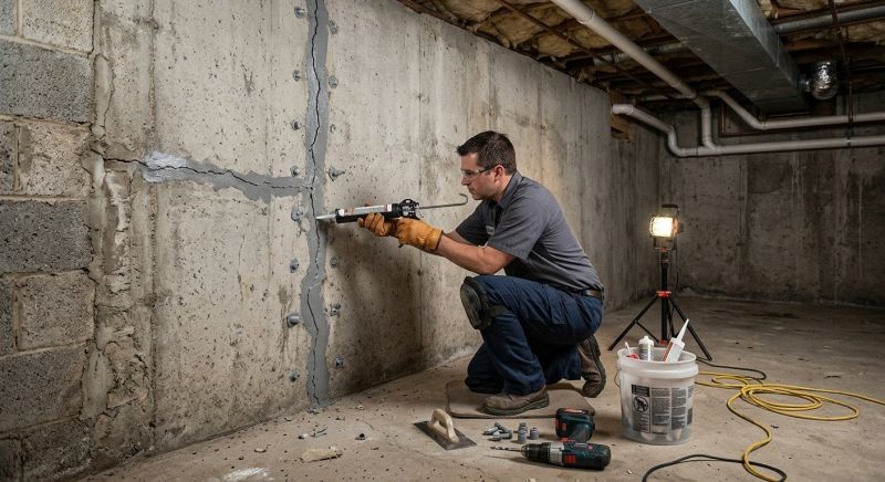 Basement Crack Repair in Sandy, UT