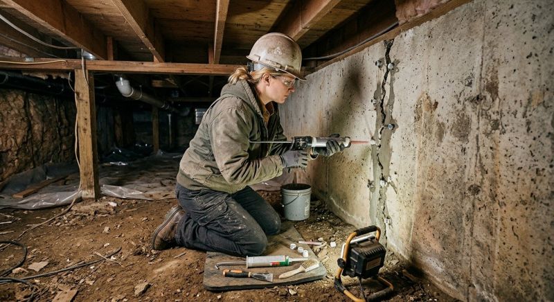 Cracked Foundation Repair in South Jordan, UT