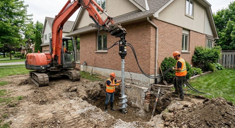 Helical Pile Installation in Sandy, UT
